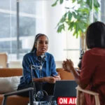 On-air podcast conversation session